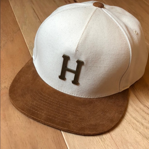 HUF Washed Metal H Strapback Cap Baseballcap Basecap Snapback Flat Brim